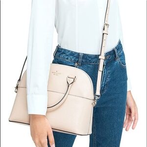 Kate Spade Grove Street Carli Leather Cream Crossbody Bag